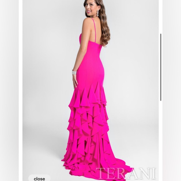 Terani Hot Pink dress - Picture 2 of 4